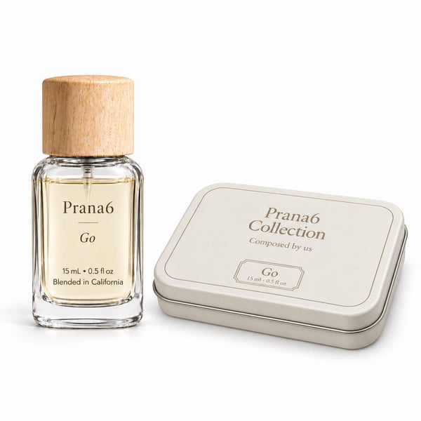 Prana6 Collection Go — 15 mL eau de parfum with its tin