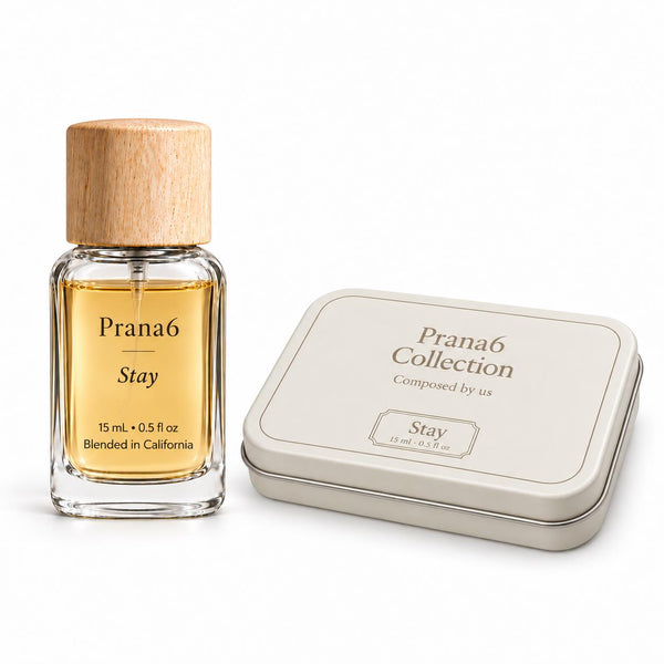 Prana6 Collection Stay — 15 mL eau de parfum with its tin